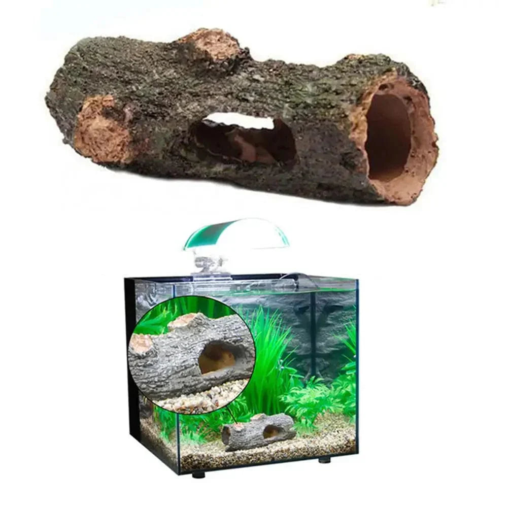 Natural Log Tunnel for Aquariums – Hideaway for Fish and Shrimp