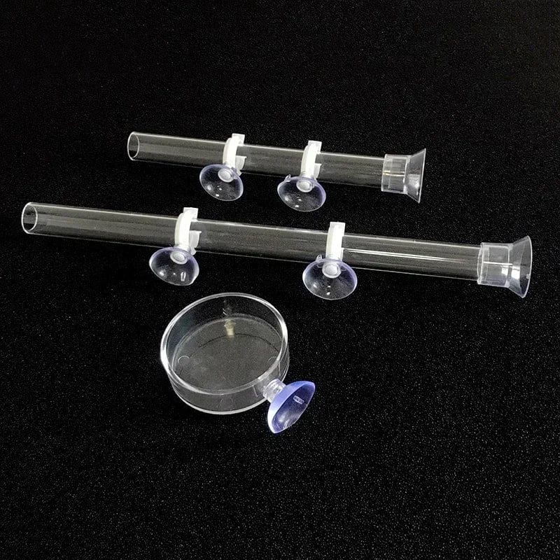 Transparent Futterröhre für Aquarien – Futterschale für Garnelen und Schnecken