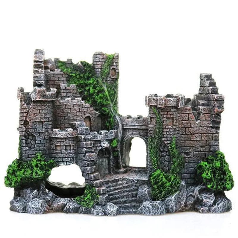 Creative Fish Pond Decoration in Castle Shape – Resin Landscape Ornament