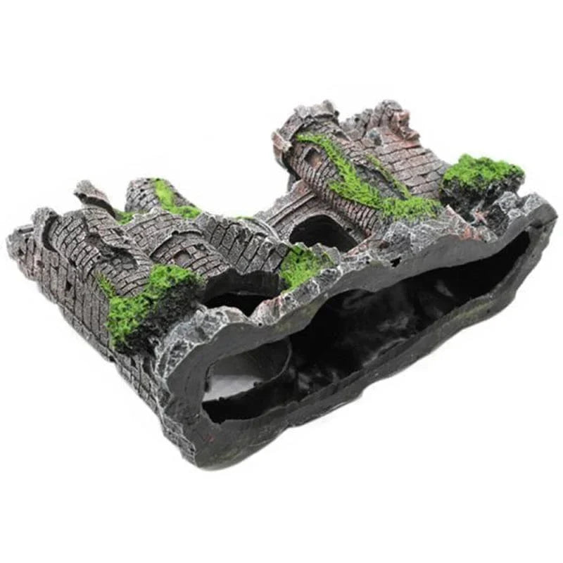 Creative Fish Pond Decoration in Castle Shape – Resin Landscape Ornament