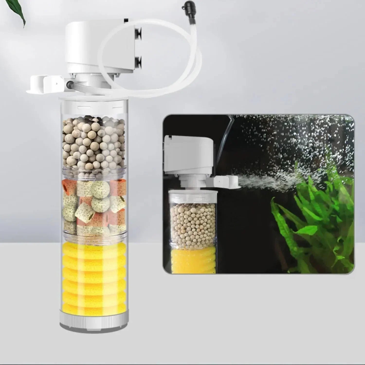 220V 5-in-1 Geräuschloser Filter für Aquarien und Teiche