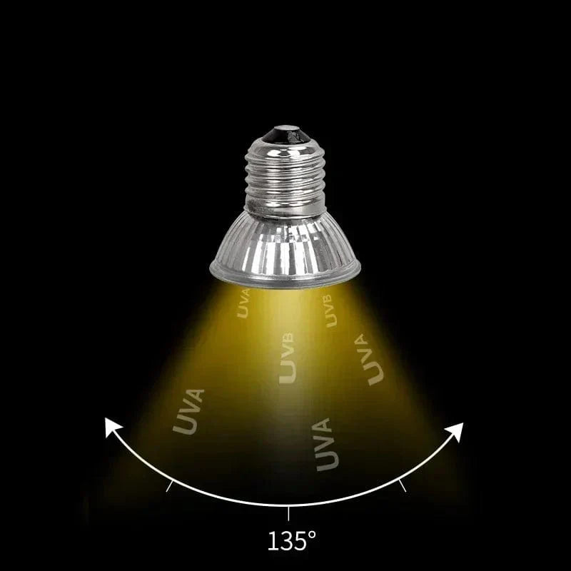 Reptile Lamp 25/50/75W UVA+UVB 3.0 120v-220v for Turtles and Lizards