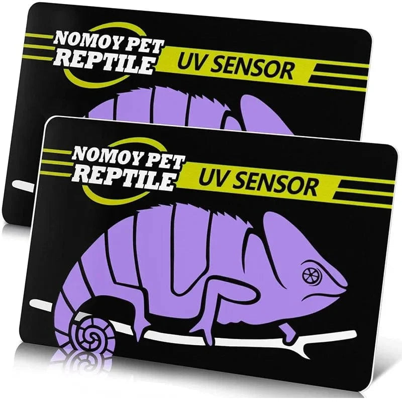 2-piece Fluorescent Color Change Test Cards for Reptile Lighting UVA UVB