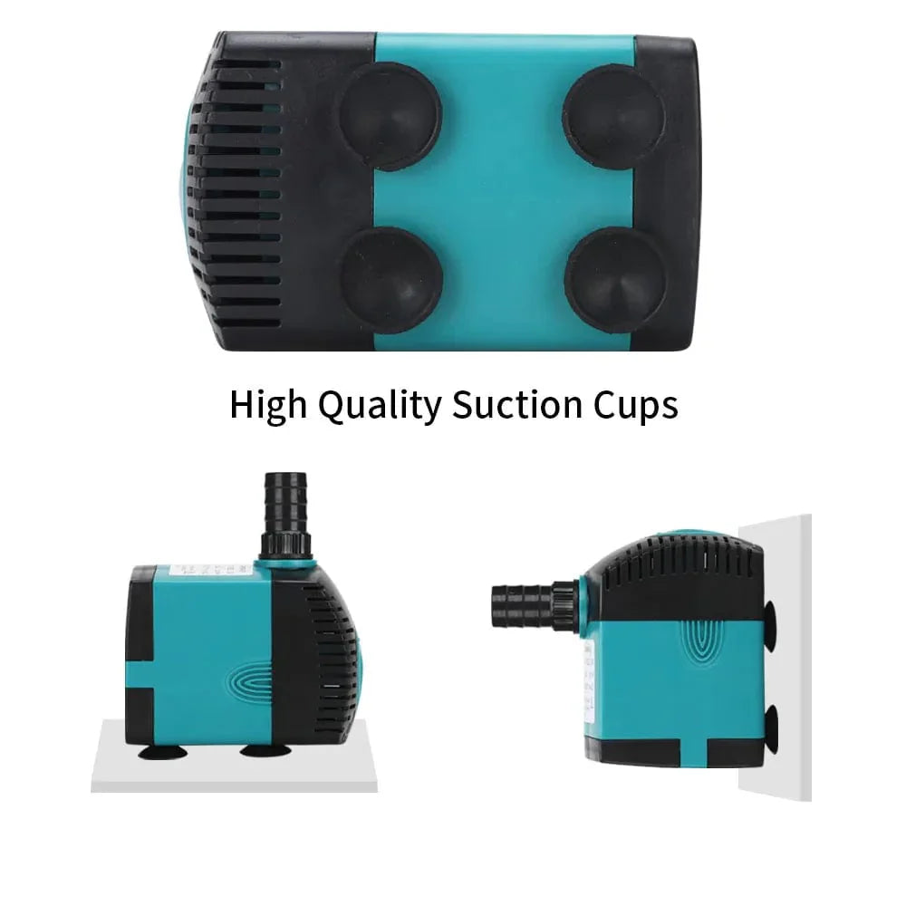 Submersible Pump 3-60W for Ponds and Aquariums – Quiet, 220V-240V/110V