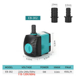 Submersible Pump 3-60W for Ponds and Aquariums – Quiet, 220V-240V/110V