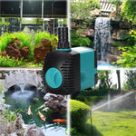 Submersible Pump 3-60W for Ponds and Aquariums – Quiet, 220V-240V/110V