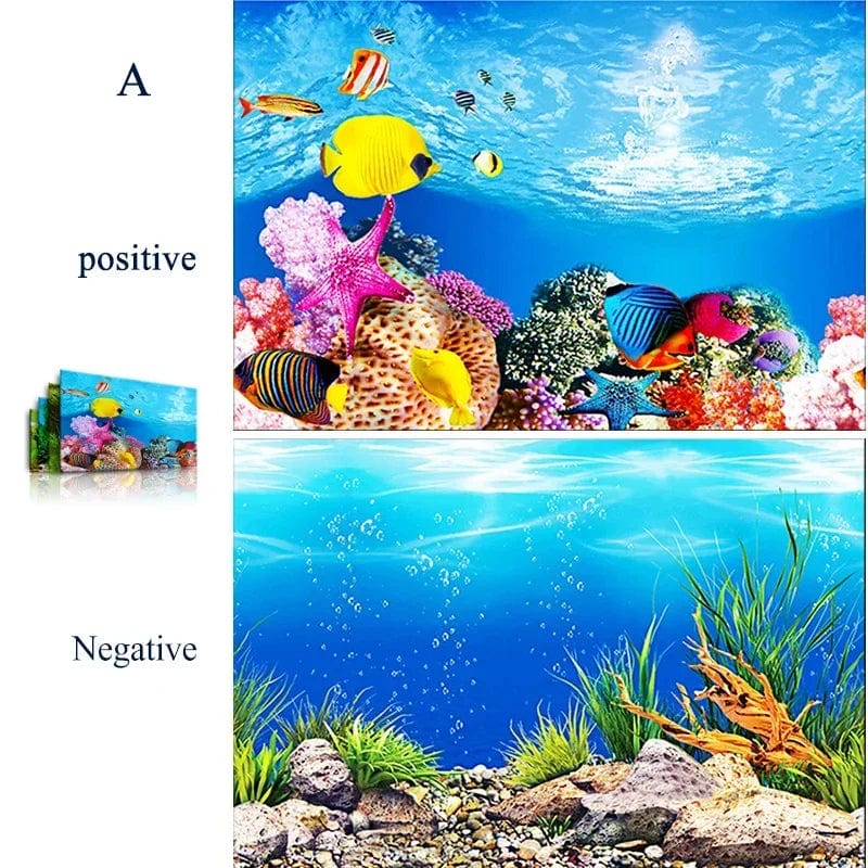 3D Ocean Theme for Aquariums - Wall Stickers and Poster Accessories