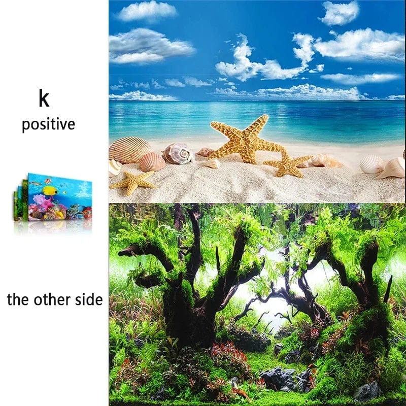 3D Ocean Theme for Aquariums - Wall Stickers and Poster Accessories