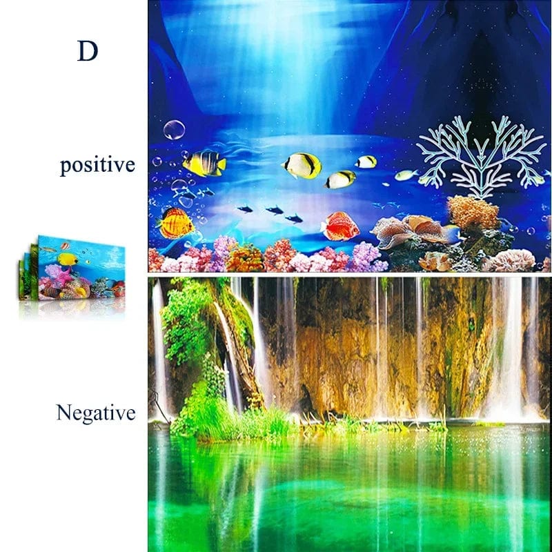 3D Ocean Theme for Aquariums - Wall Stickers and Poster Accessories