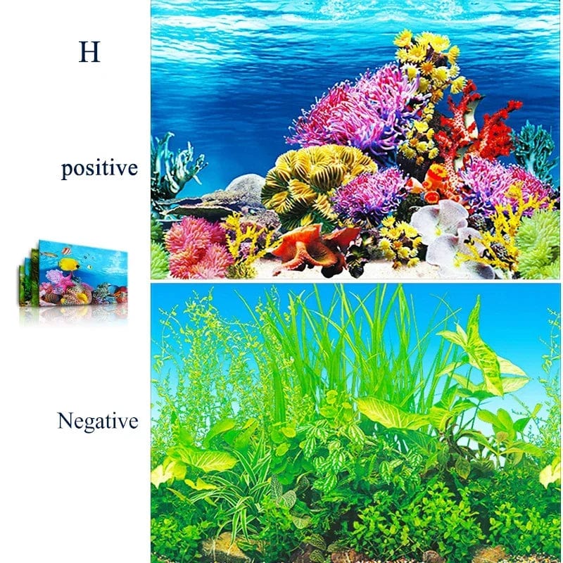 3D Ocean Theme for Aquariums - Wall Stickers and Poster Accessories