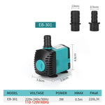 Submersible Pump 3-60W for Ponds and Aquariums – Quiet, 220V-240V/110V