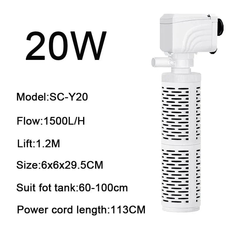 4-in-1 Unterwasserpumpe für Aquarien – Filter, Luftbläser und Wasserwechsel 220V