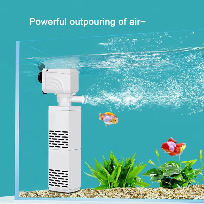 4-in-1 Unterwasserpumpe für Aquarien – Filter, Luftbläser und Wasserwechsel 220V