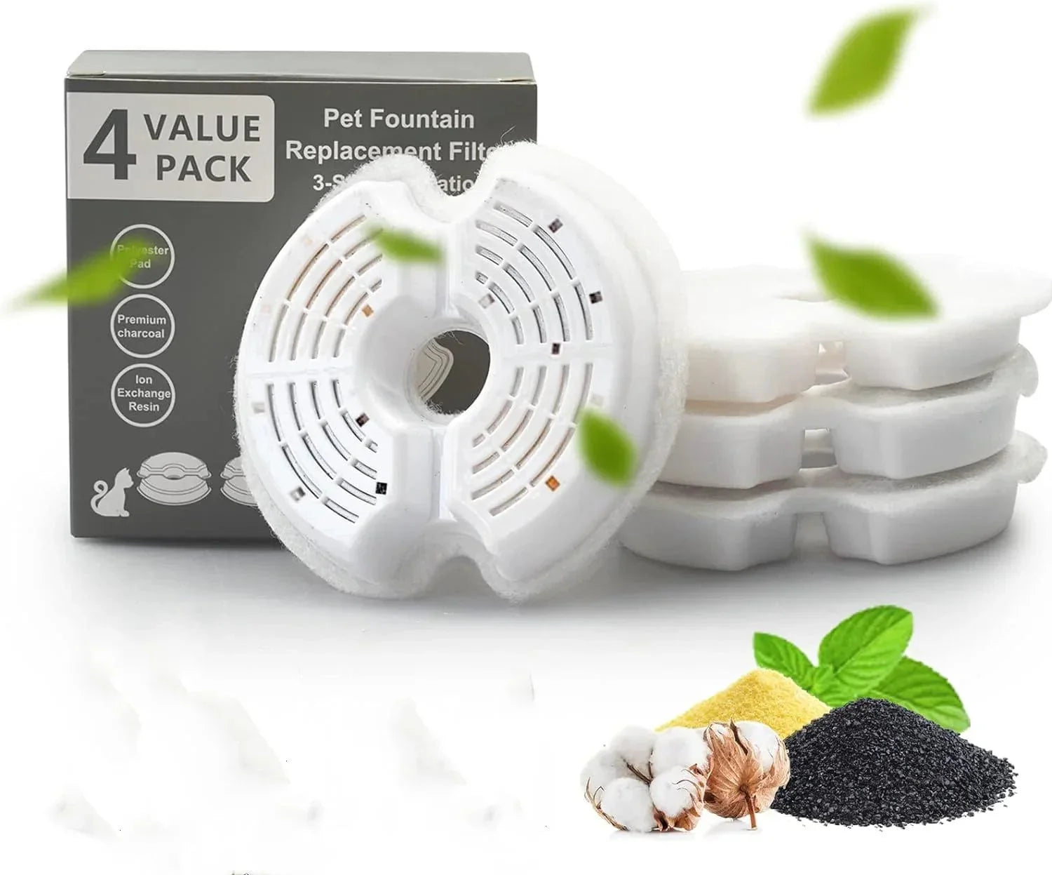 Multi-Filter for Cat Water Fountains - Replacement Filters 4/8 Pack