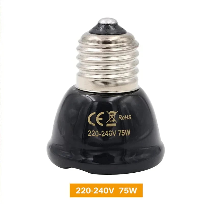 E27 Heat Lamp for Pets – Infrared Ceramic Emitter 50W/75W/100W EU Plug