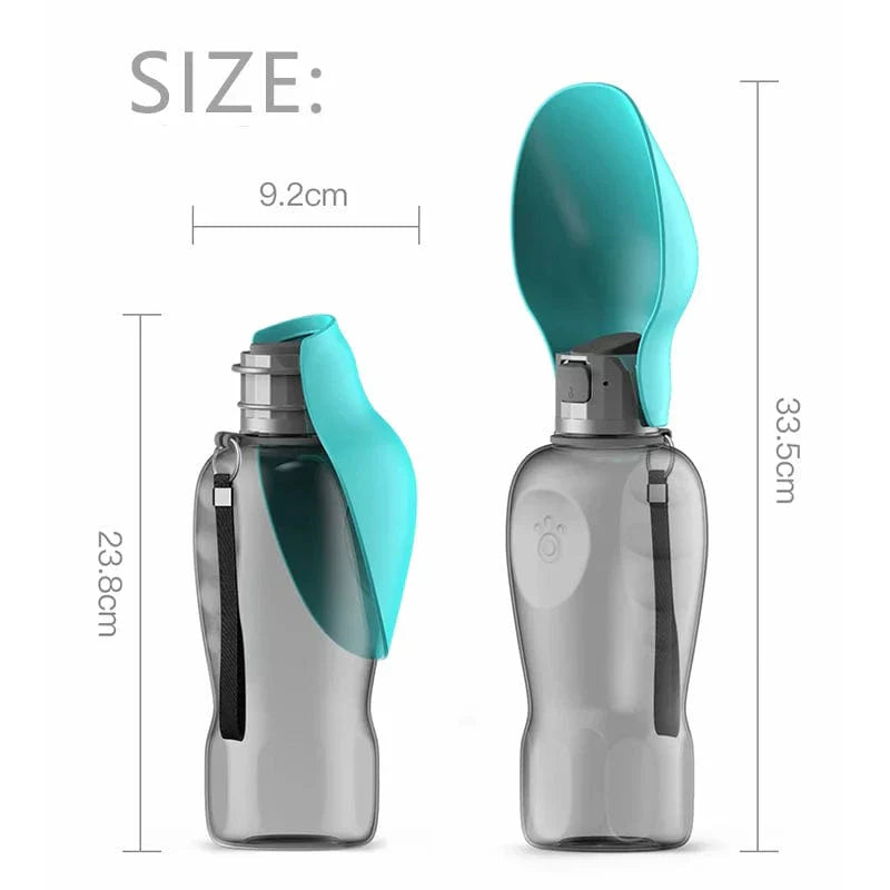 800ml Multifunctional Water Bottle for Dogs and Cats