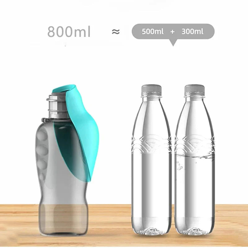 800ml Multifunctional Water Bottle for Dogs and Cats