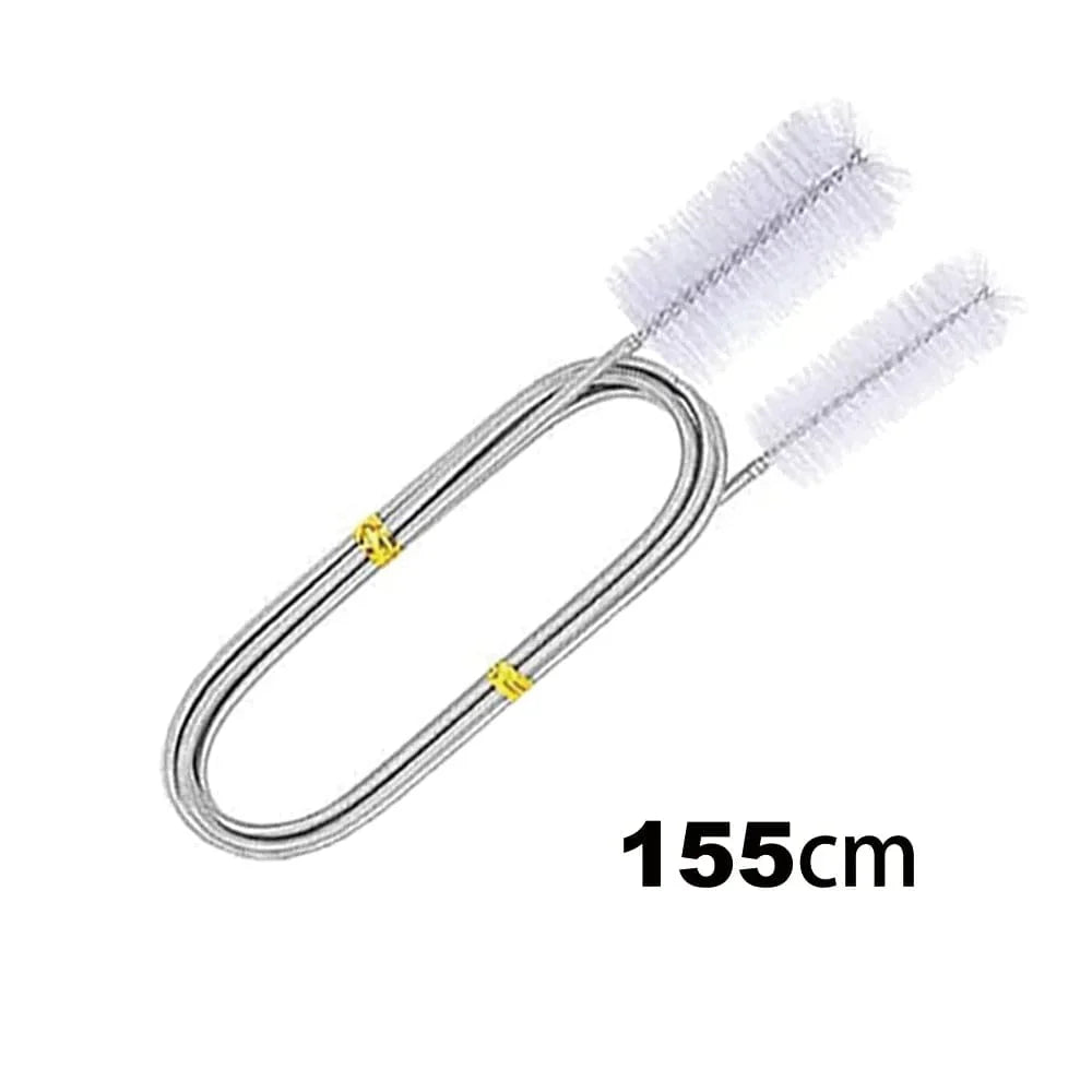 Flexible Reinigungsbürste für Aquarienrohre – Edelstahl & Nylon
