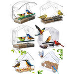 Clear Acrylic Bird Feeder with Suction Cup – Hanging Seed Tray