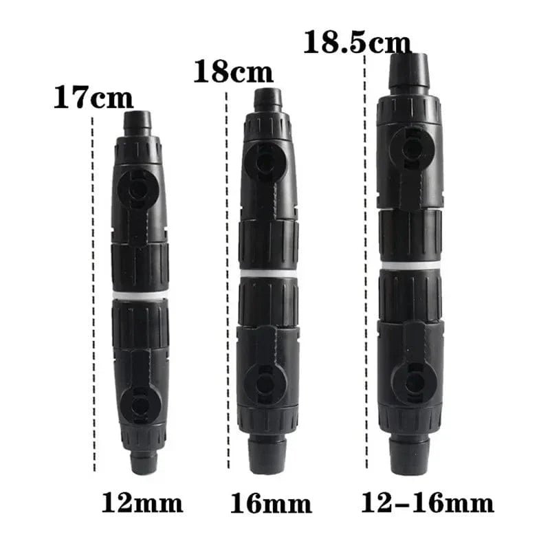 Doppelte Schnellverbindung für Aquarienfilter – 12/16mm Schlauchanschluss