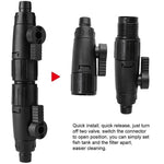Doppelte Schnellverbindung für Aquarienfilter – 12/16mm Schlauchanschluss