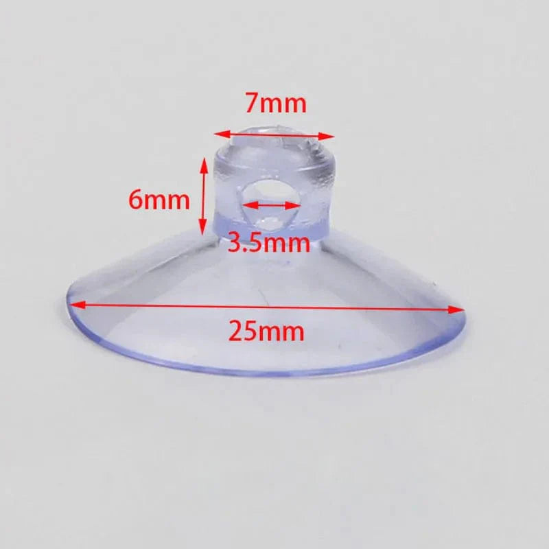 10 black suction cups for air line holders in the aquarium