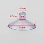 10-piece set of black suction cups for attaching air hoses in the aquarium