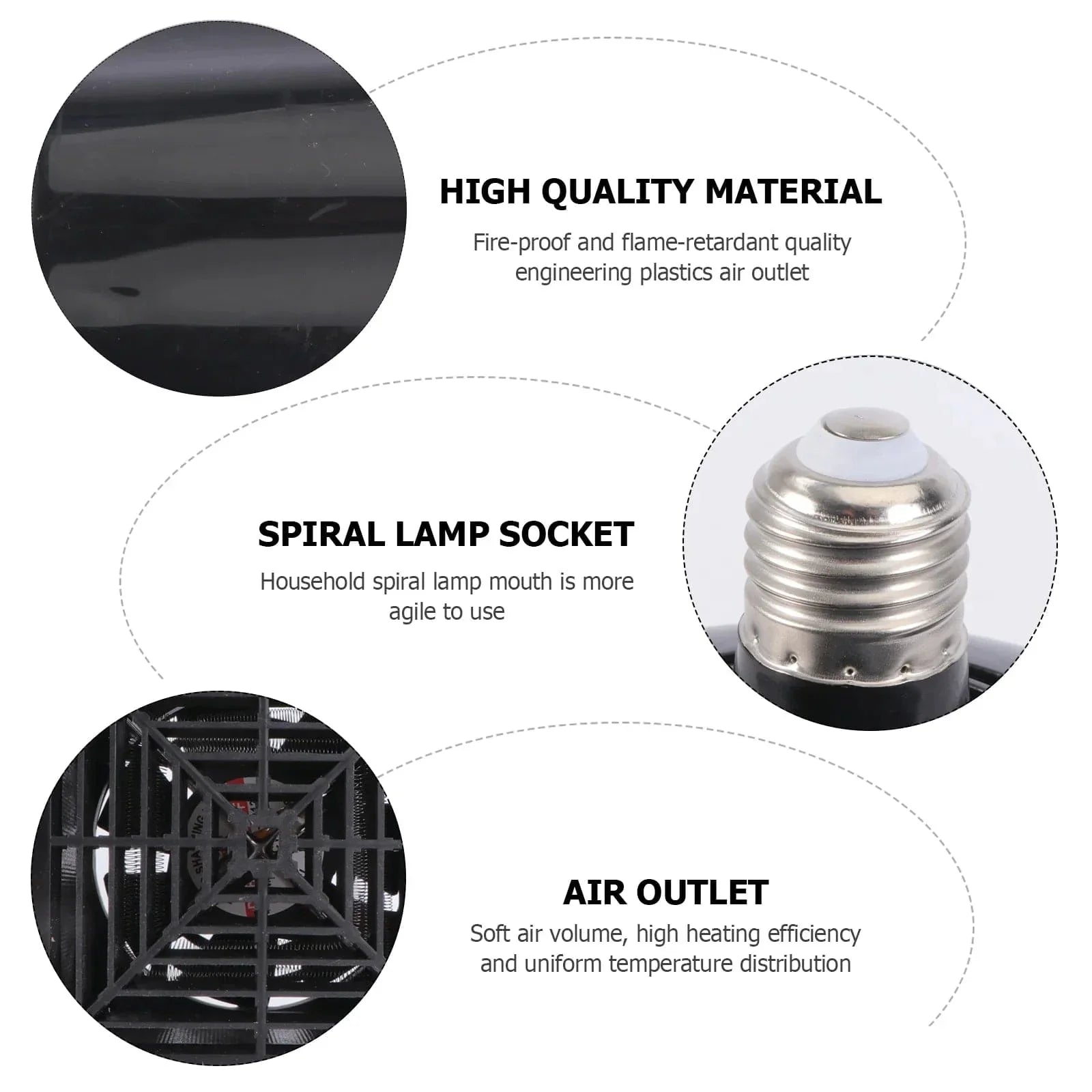 Heat lamp with thermostat for chicks – Reliable metal heating lamp