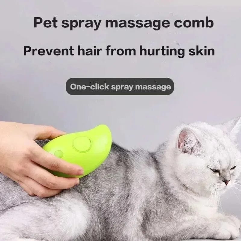 Steam Brush for Cats and Dogs – Electric Spray Comb for Grooming