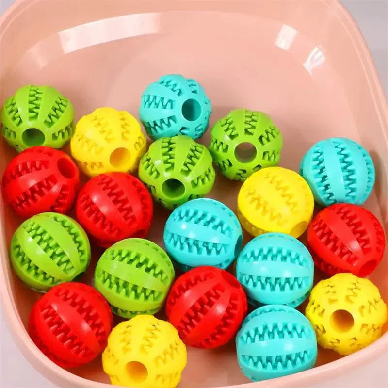 Interactive Rubber Ball for Dogs - Dental Cleaning Toy for Small and Large Dogs as well as Cats