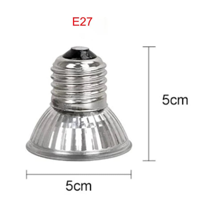 E27 UVA Heat Lamp for Reptiles – 25/50/75W Heating Bulb for Pets