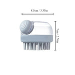 Soft Silicone Pet Bath Brush with Shampoo Dispenser – Gentle Massage for Grooming and Cleaning