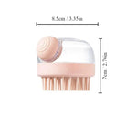 Soft Silicone Pet Bath Brush with Shampoo Dispenser – Gentle Massage for Grooming and Cleaning