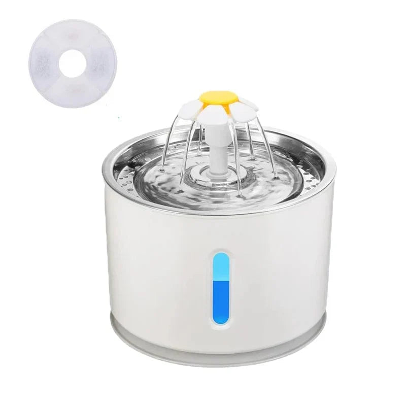 Smart Automatic Pet Water Fountain with LED and 2.4L Capacity