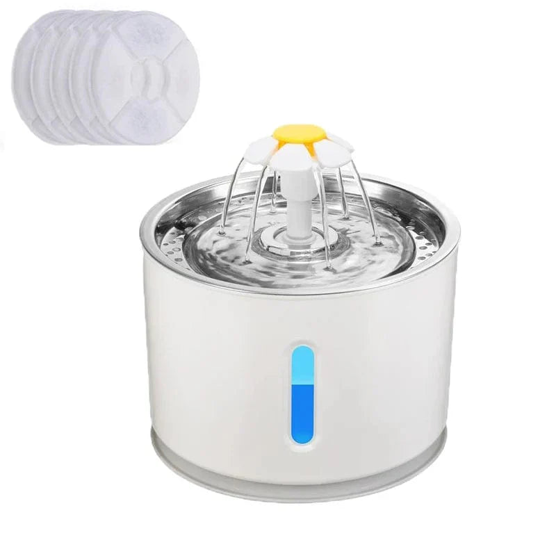 Smart Automatic Pet Water Fountain with LED and 2.4L Capacity