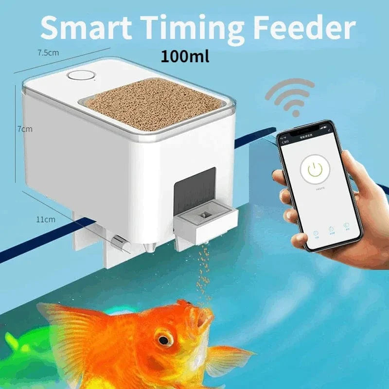 Intelligenter Futterautomat für Aquarien mit App-Steuerung