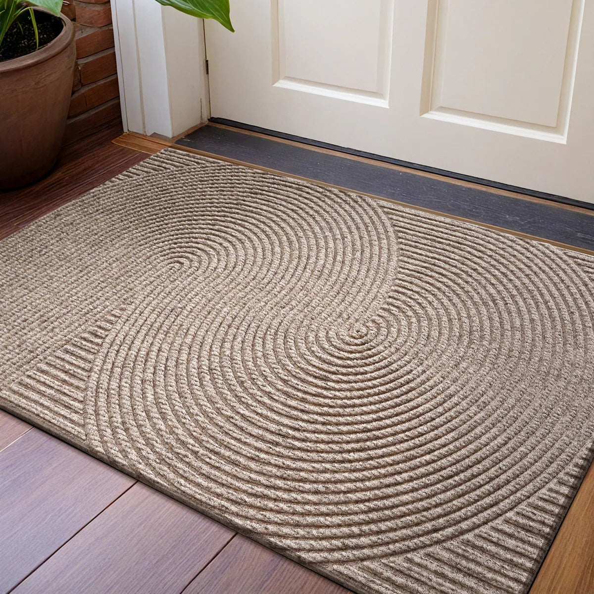 Durable Polyester Doormat for Indoor and Outdoor Use