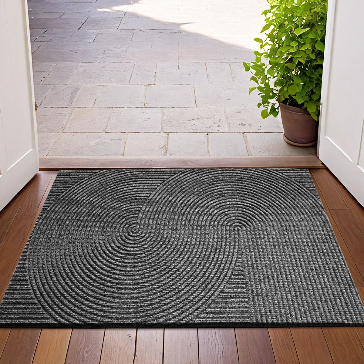 Durable Polyester Doormat for Indoor and Outdoor Use