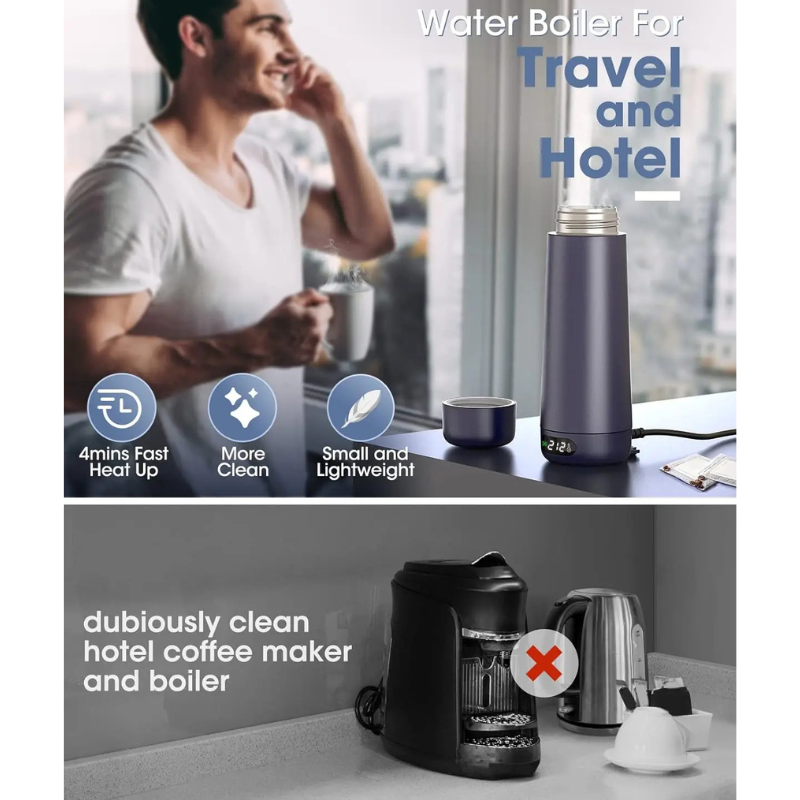 Portable Electric Stainless Steel Travel Kettle