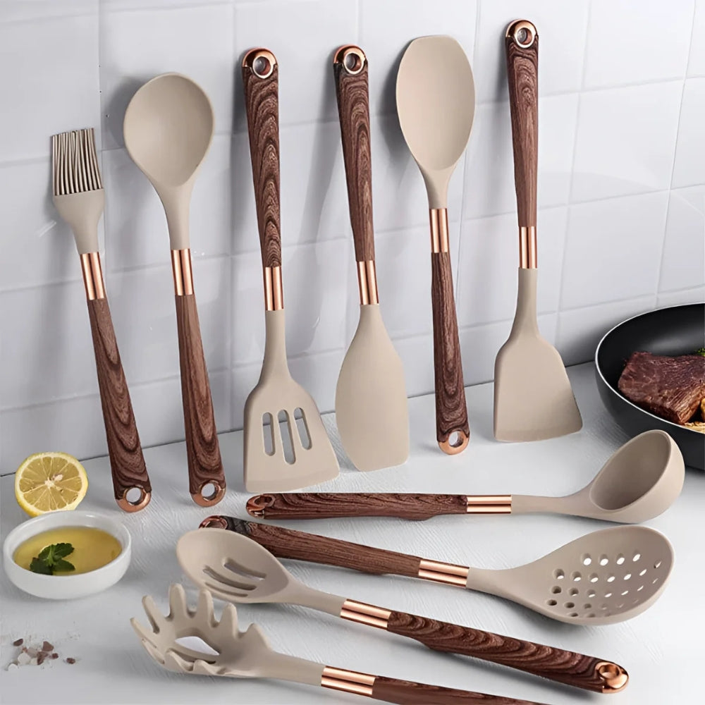 Versatile Silicone Kitchen Utensil Set - 10 Pieces for Every Cook