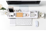 Storage Shelf Organizer for Computer Workstations