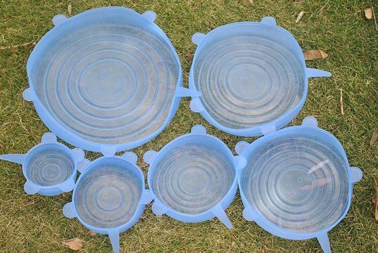 6 Reusable and Stretchable Silicone Tank Lids