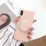 Matte Silicone Case for iPhone with Ring