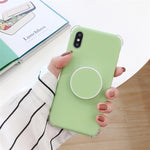 Matte Silicone Case for iPhone with Ring