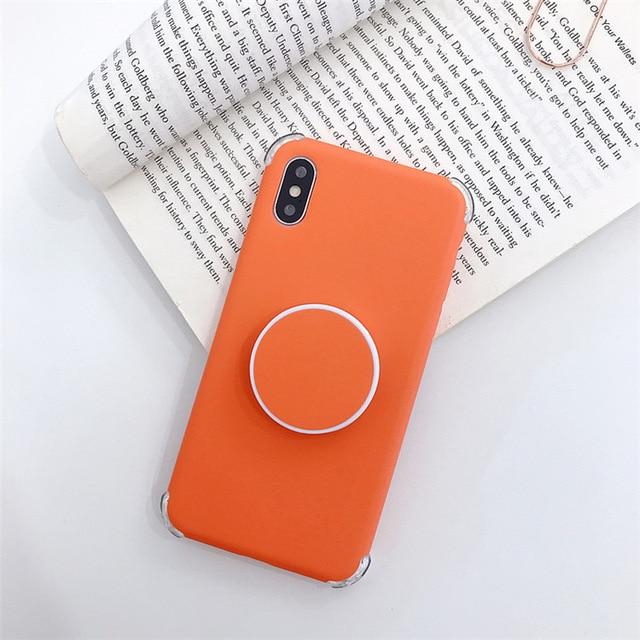 Matte Silicone Case for iPhone with Ring