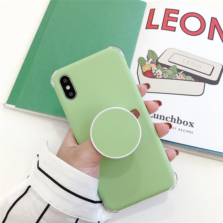 Matte Silicone Case for iPhone with Ring