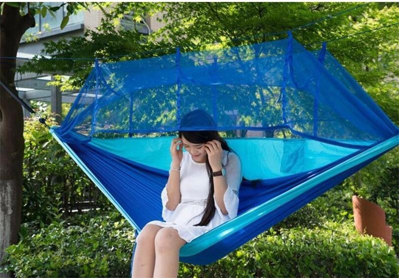 Hammock with mosquito net for campers – parachute material