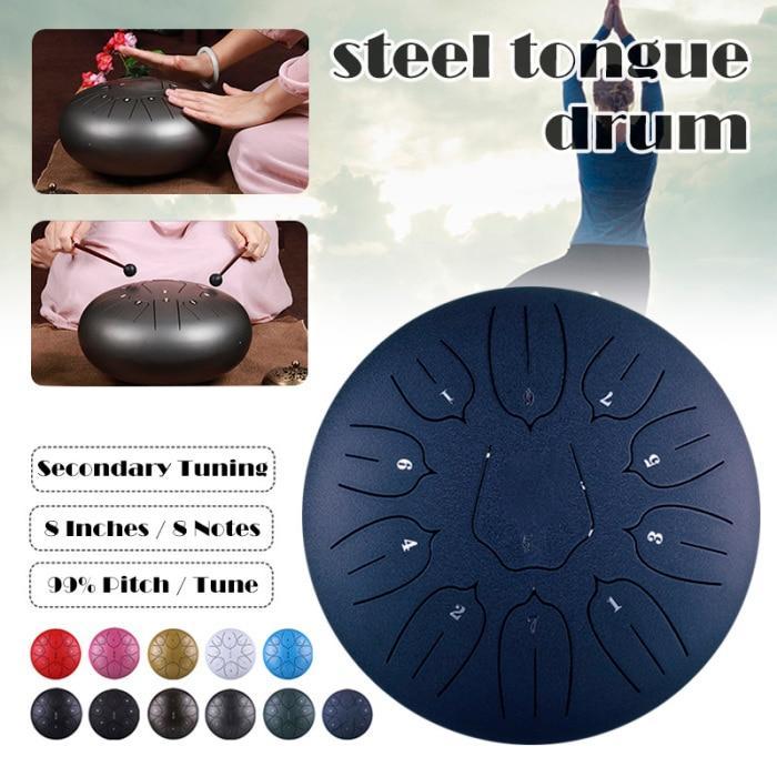 6 Inch 8-Note Steel Tongue Drum | HarmoniX
