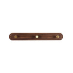 NaturaLine | Elegant Wooden Wall Coat Hook with Brass Hooks