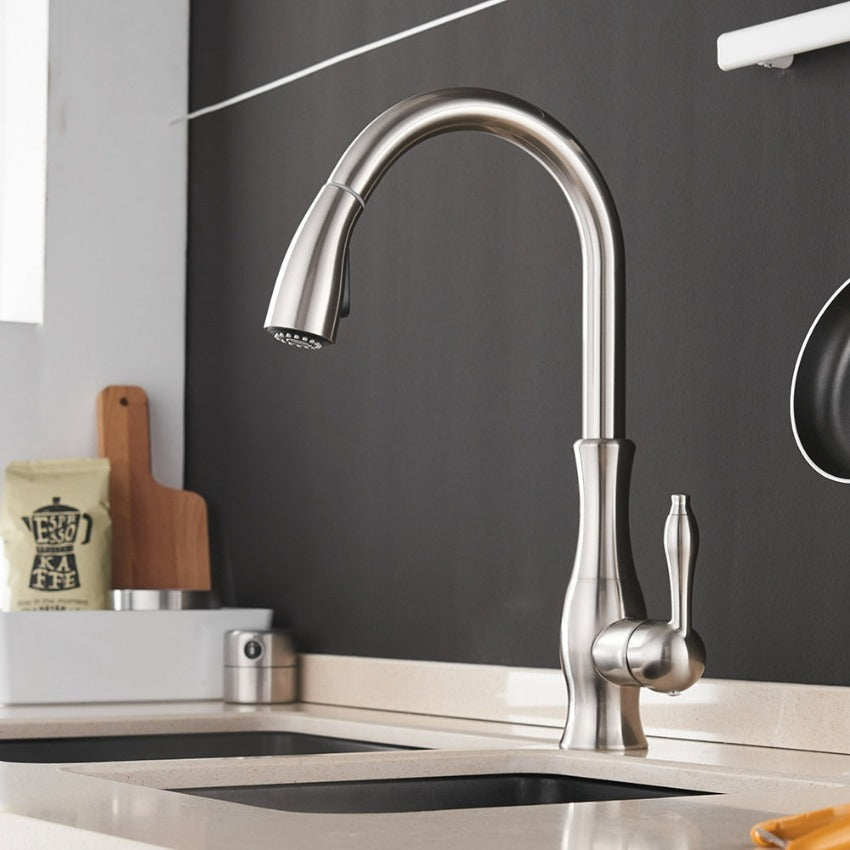 Elegant Retractable Kitchen Faucet for Stylish Cooking